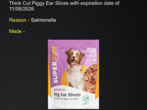 Supercan Dog Treat Recall | April 2025