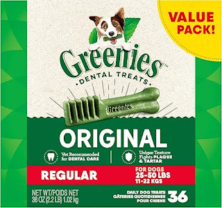 Greenies Original Regular Natural Dog Dental Care Chews Oral Health Dog Treats, 36 count (Pack of 1) #1 Top Rate