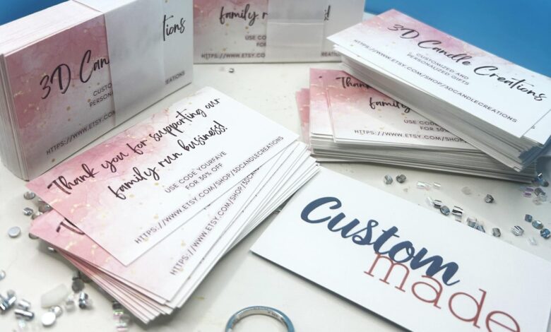Custom Business Card Printing Personalize Any Image Font Easy Personalized Business Cards Round or Square Corner Boss Entrepreneur Card by 3DCandleCreations Custom Business Card Printing Personalize Any Image Font Easy Personalized Business Cards Round or Square Corner Boss Entrepreneur Card by 3DCandleCreations